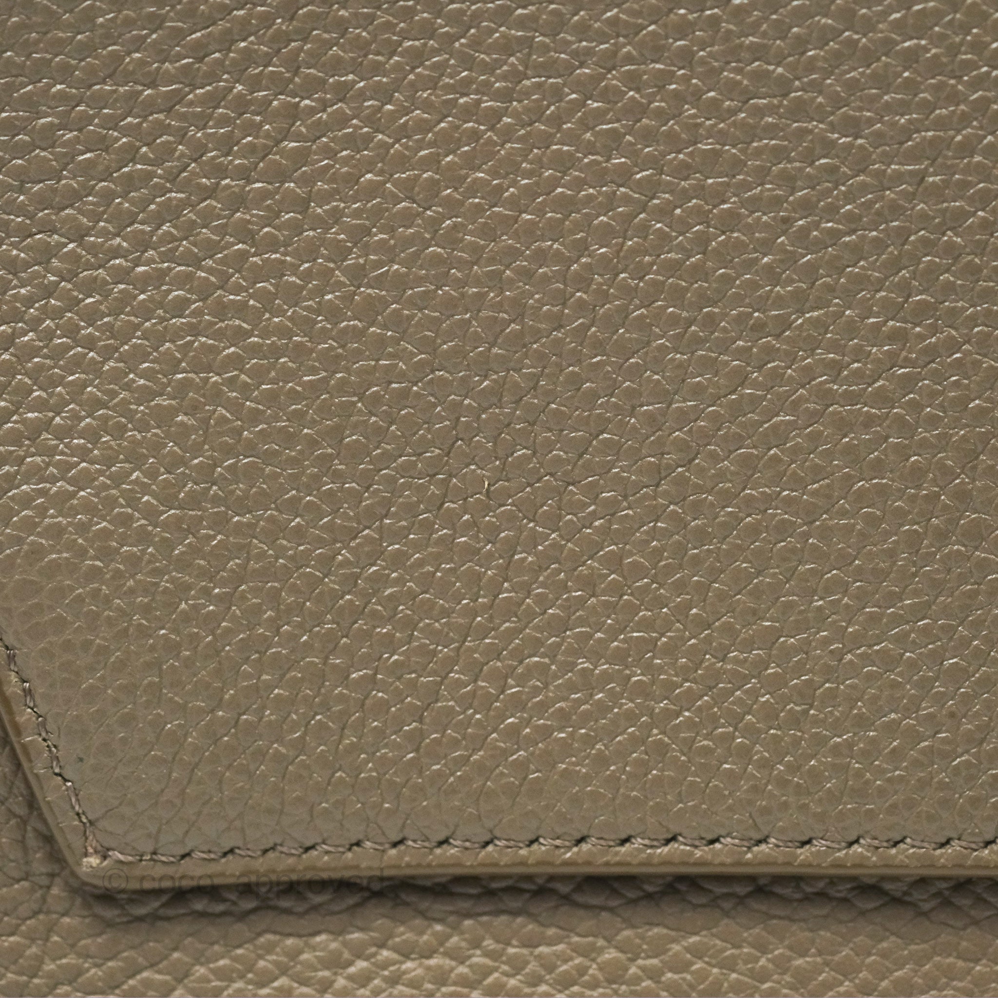 Celine Small Sangle Bucket Bag in Taupe Grained Calfskin with Gold Hardware - Perfect for Work, Travel & Everyday Luxury