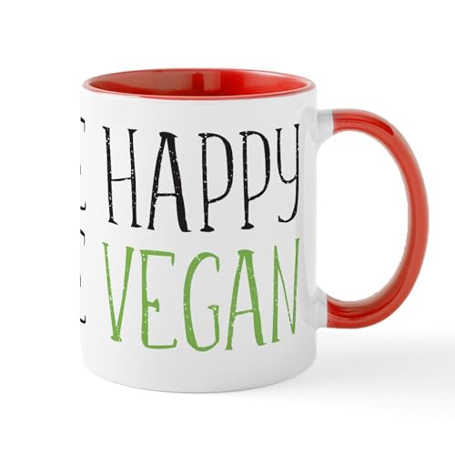 White/Red Inside - Be Happy Be Vegan
