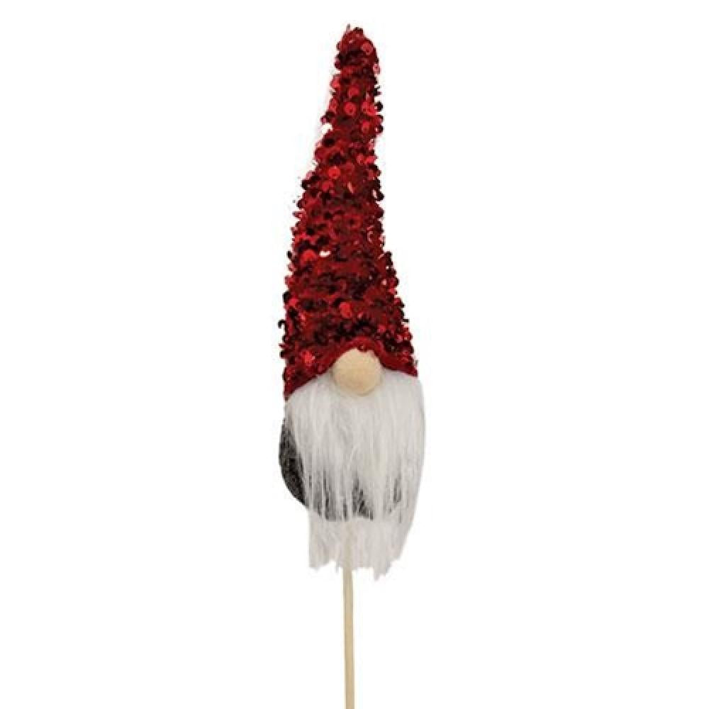 Red Sequin Gnome Christmas Tree Ornament - Festive Holiday Decor for Xmas Tree, Home, and Party