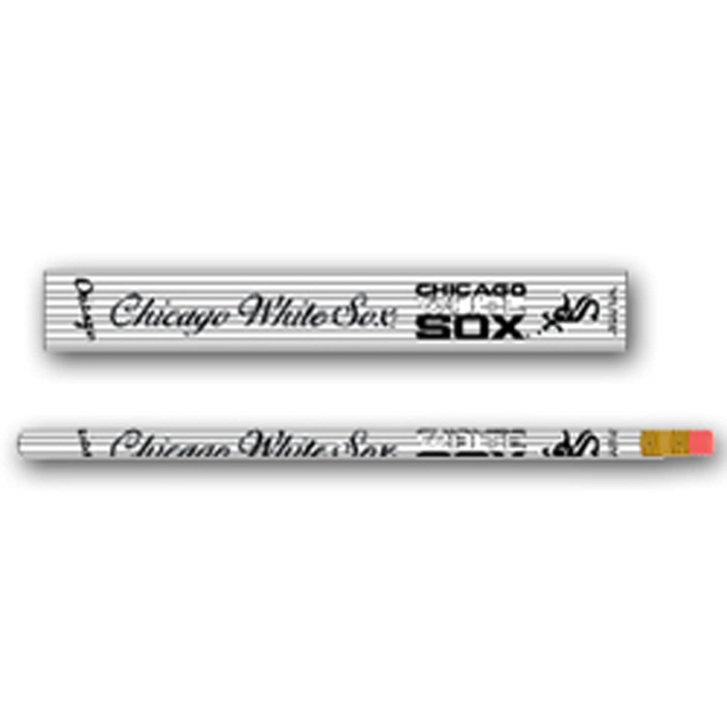 Wincraft MLB Chicago White Sox Official Team Logo Pencils (6 Pack) - Perfect for Baseball Fans, School Supplies & Office Use