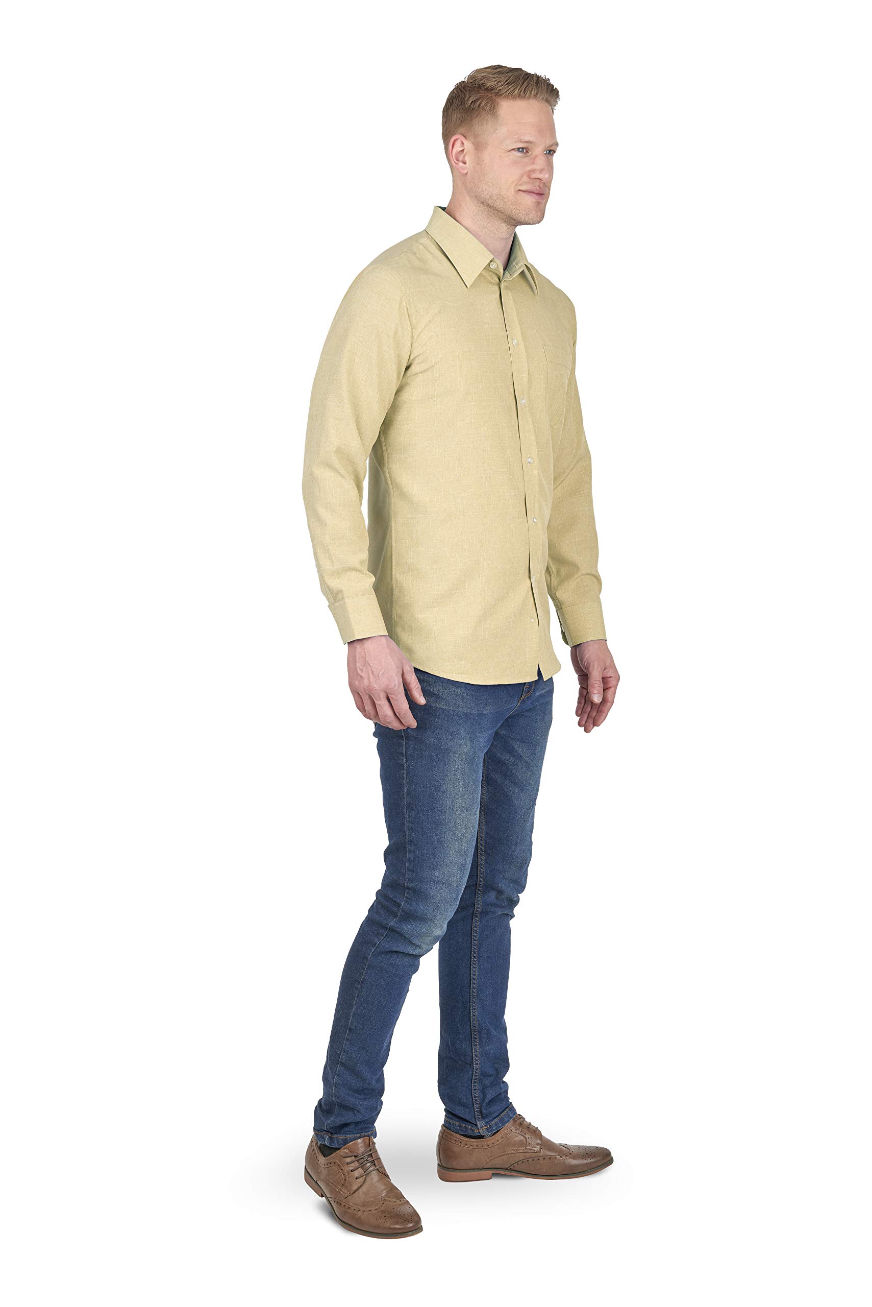 Men's Sweatproof Dress Shirt - Breathable Wrinkle-Free Business Casual Shirt for Office & Formal Wear | Perfect for Work, Weddings & Special Occasions