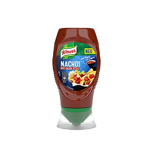 Knorr Nacho Hot Salsa Style Tomato Sauce Dip - 8.45 oz Jar | Spicy Mexican Salsa for Nachos, Tacos, Burritos & Chips | Perfect for Parties, Game Nights & Snacking