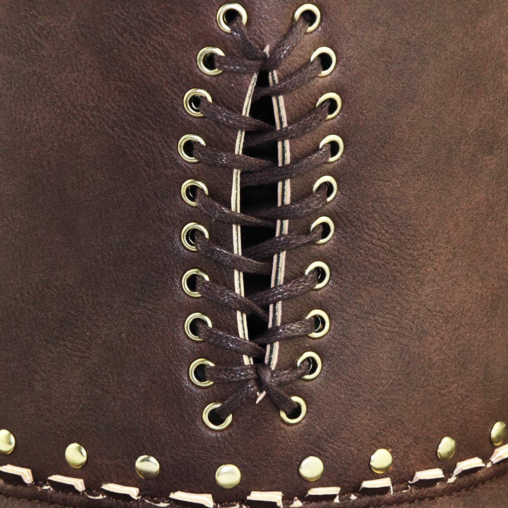 Steampunk Top Hat with Removable Goggles - Premium PU Leather Cosplay Hat for Men & Women | Victorian Costume Accessory for Halloween, LARP, Dance Performances & Themed Parties