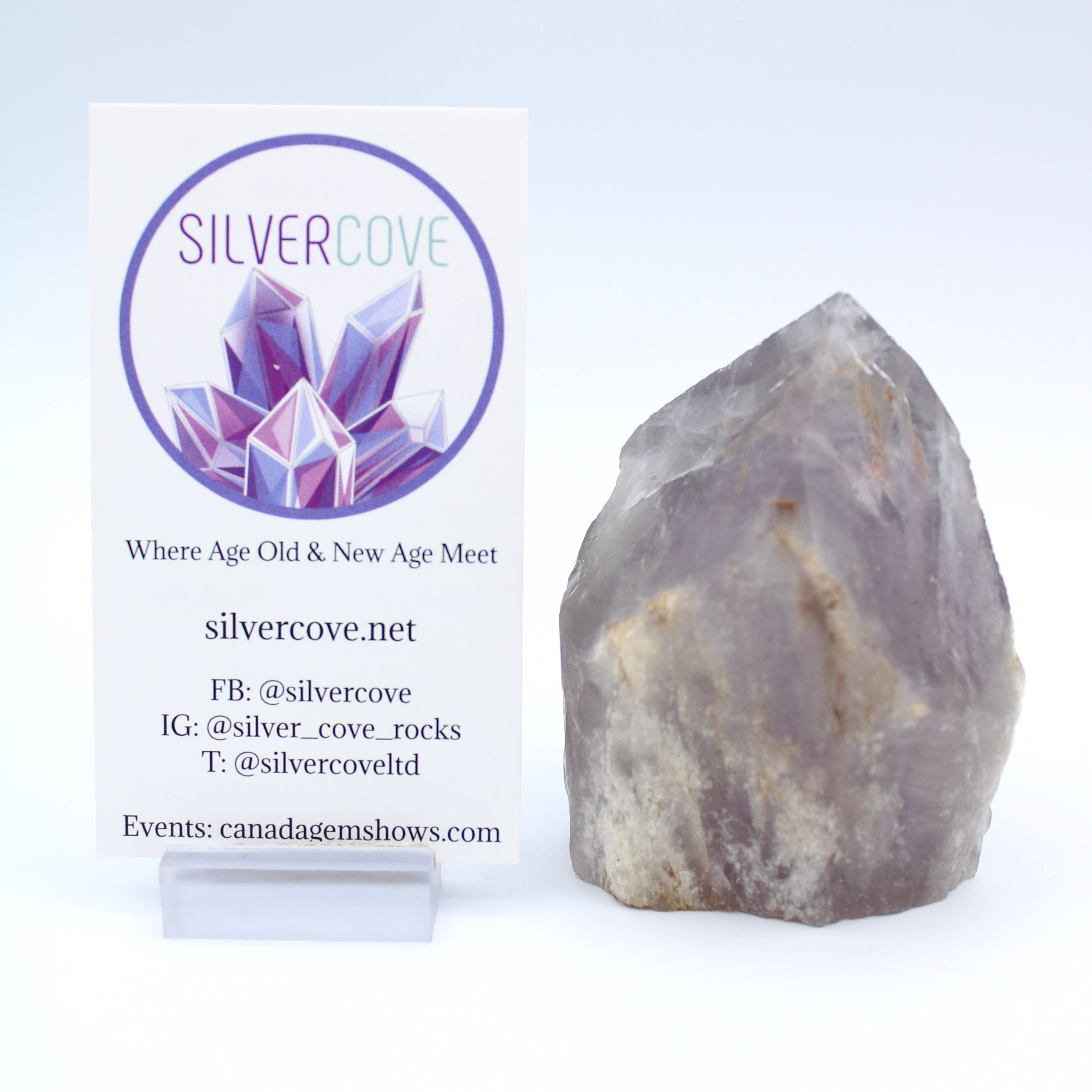 Natural Bahai Amethyst Point Crystal - Rare Collectible from Closed Mine | Healing Stone for Meditation, Home Decor & Spiritual Gifts