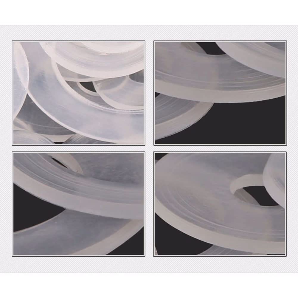 TAODAN 100PCS Clear Plastic Washers - 3/4 Inch (19x6x1.5mm) Flat Spacers - Vinyl Shower Door Handle Replacement Parts - Transparent Gasket for Standoff Cap Assemblies - Perfect for Bathroom Hardware Repair & DIY Projects