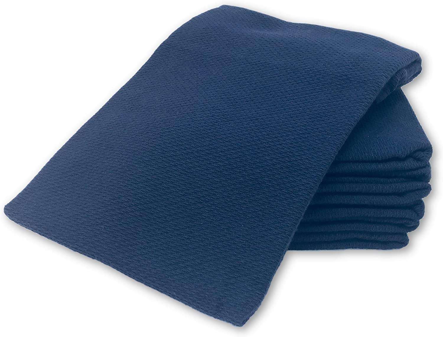 Williams-Sonoma Premium 100% Cotton All-Purpose Kitchen Towels Set of 4 - Navy Blue Dish Towels for Drying Hands, Dishes & Counter Cleaning - Ideal for Home, Restaurant & Commercial Kitchen Use