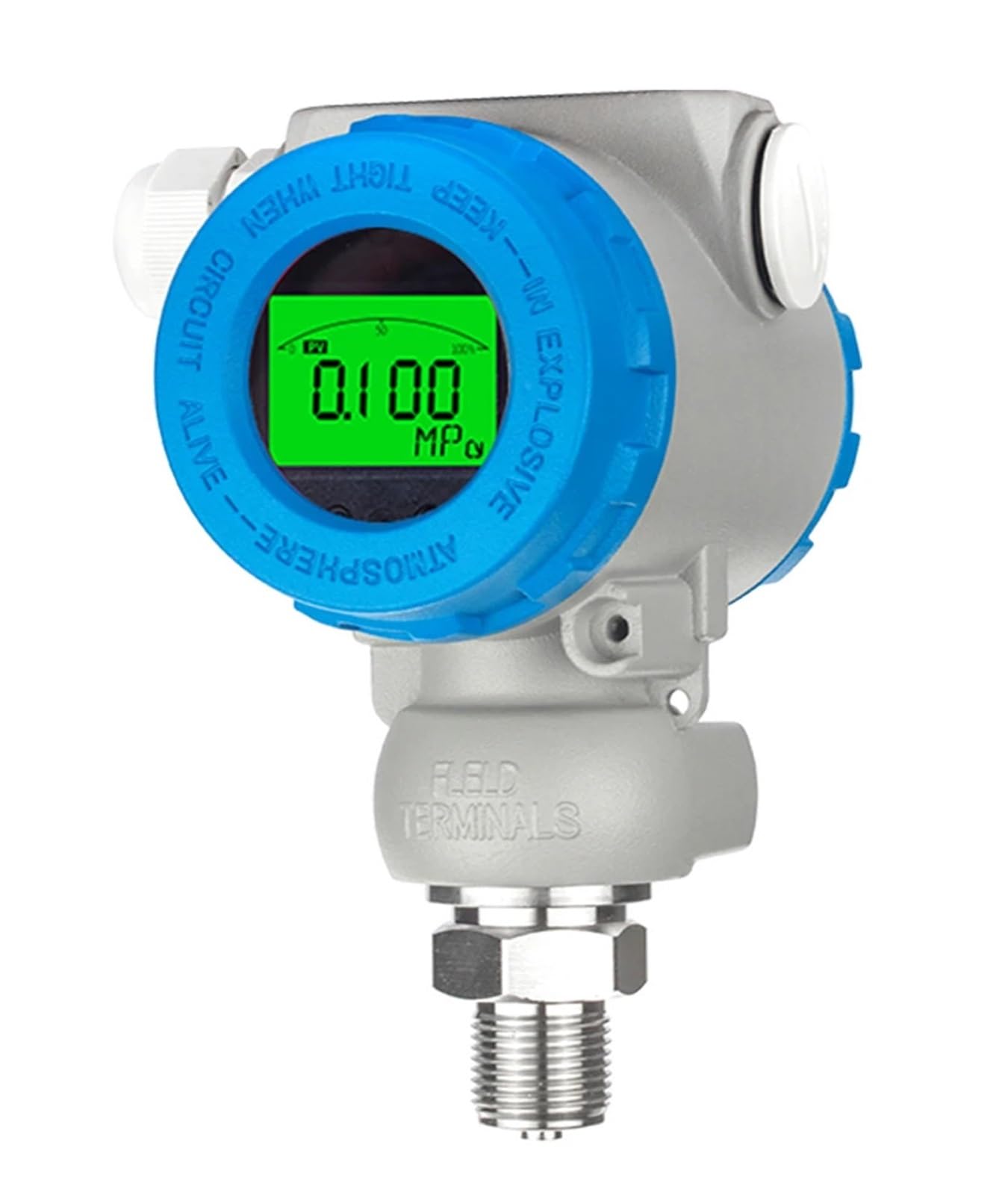 Stainless Steel Digital Pressure Transmitter 2088 - 100bar 4-20mA (0-16bar) Sensor with LCD Display | Industrial Hydraulic & Pneumatic System Monitoring