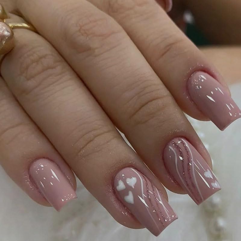 Nude Pink with Simple Heart A01