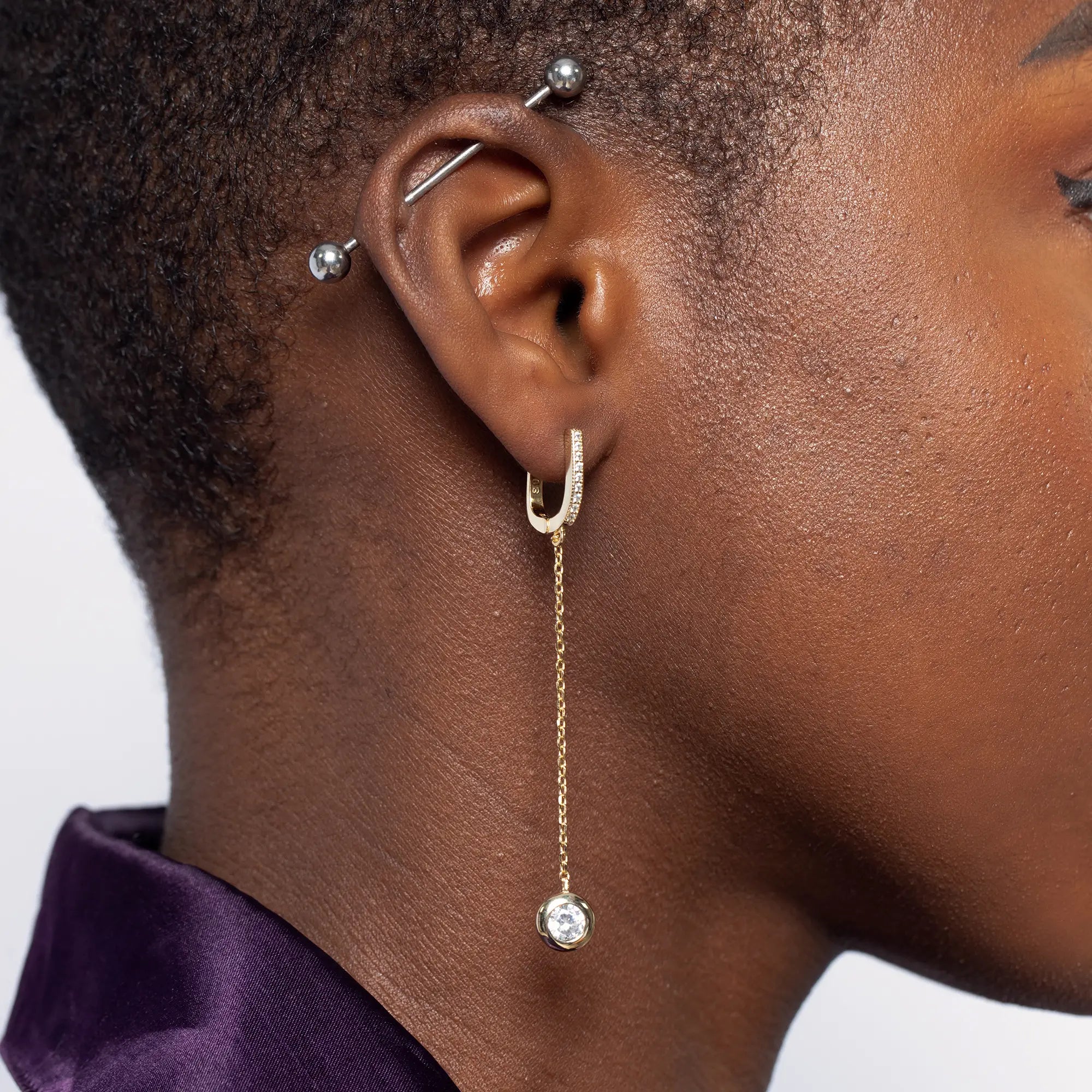 Riviére Chain Earrings for Women - Elegant Gold/Silver Dangle Drop Earrings - Perfect for Parties, Weddings & Date Nights