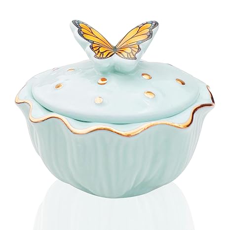 Butterfly Dappen Dish - Glass Nail Art Paint Palette for Acrylic & Gel Polish - Perfect for Nail Salons & DIY Manicures at Home