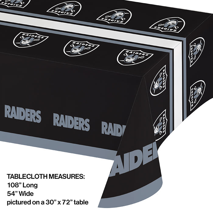 12-Piece Bulk Las Vegas Raiders Table Covers Set - Premium NFL Party Decorations for Game Day, Tailgating & Sports Themed Events