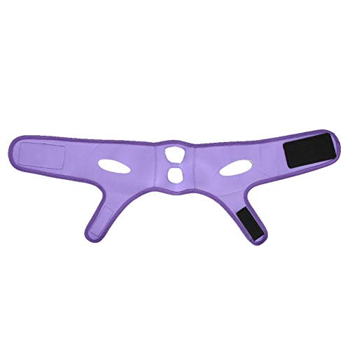 **V Face Slimming Mask - Double Chin Reducer & Skin Tightening Band for Weight Loss - Lift & Firm Facial Contour (Purple) | Perfect for Home Spa, Self-Care & Beauty Routine**