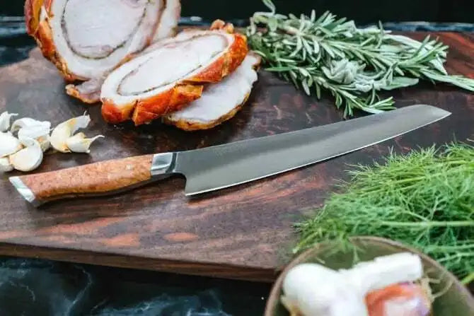Premium Steelport Slicing Knife - Ultra Sharp Chef Knife for Meat, Poultry & Fish - Ergonomic Handle for Comfort - Perfect for Home Kitchen & Professional Use