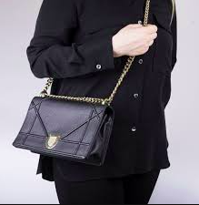 Dior Diorama Calfskin Leather Handbag Black - Luxury Designer Shoulder Bag for Women, Perfect for Evening Parties & Special Occasions