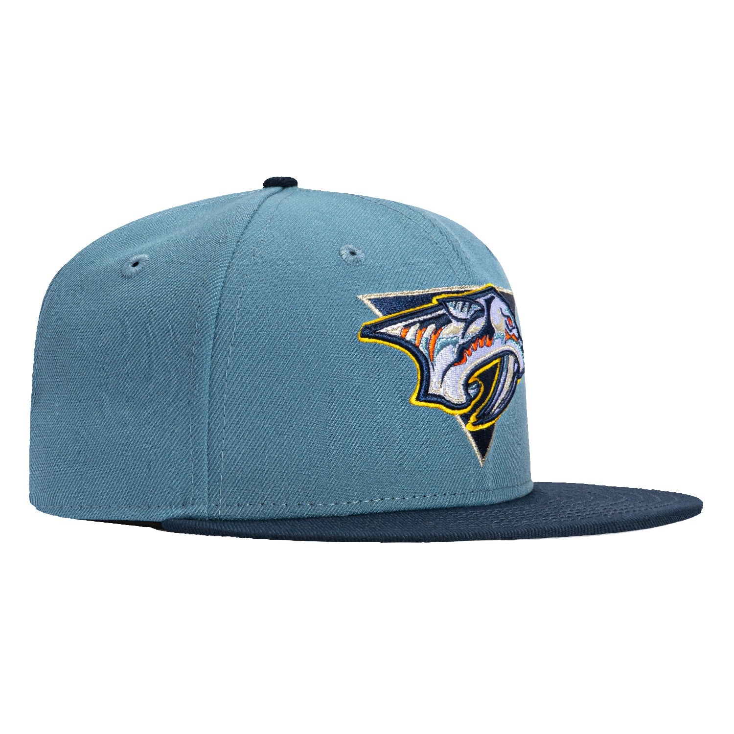 New Era 59Fifty Nashville Predators Logo Snapback Hat - Indigo & Navy Blue - Official NHL Hockey Cap for Men & Women - Perfect for Games, Fan Gear & Streetwear Fashion