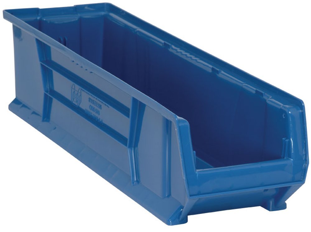 Quantum Storage Systems Hulk Plastic Storage Container - Large Blue Organizer Bin for Home, Office & Garage Organization | Heavy-Duty Stackable Storage Solution