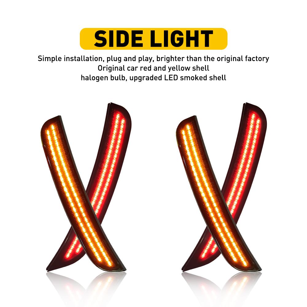 2015-2023 Chrysler 300 LED Side Marker Light - Smoked Lens Amber/Red - Durable Replacement for Enhanced Visibility & Safety - Perfect for Night Driving & Custom Car Modifications