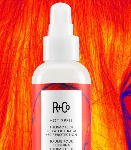 R+Co Hot Spell Thermotech Blow Out Balm - Heat Protectant & Shine Serum for Smooth, Frizz-Free Hair | Perfect for Styling, Blowouts & Daily Hair Care