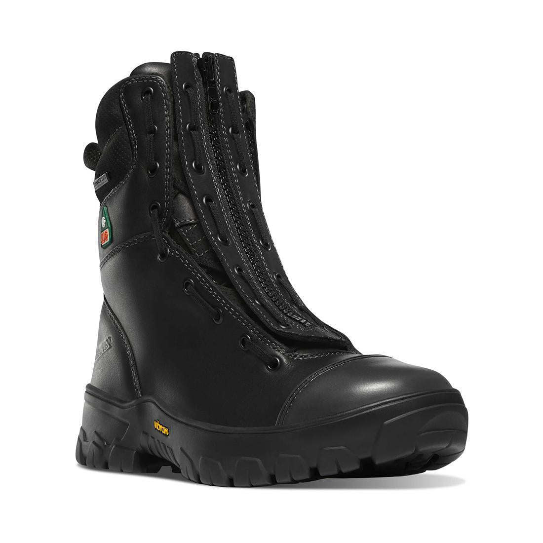 Modern Firefighter 8 Nano Toe Work Boots for Men - Black Safety Shoes with Steel Toe for Construction, Warehouse & Industrial Work - OSHA Compliant Work Boots for Heavy Duty Protection