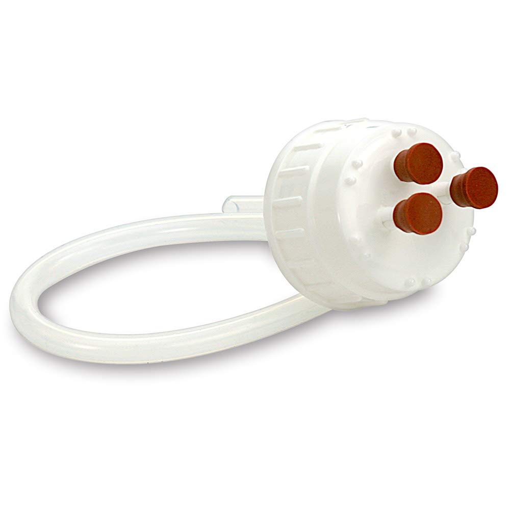 Aseptic Transfer Closure for Vacuum Bottle - 53mm White PP Cap - Sterile Seal for Laboratory, Pharmaceutical & Food Industry Use