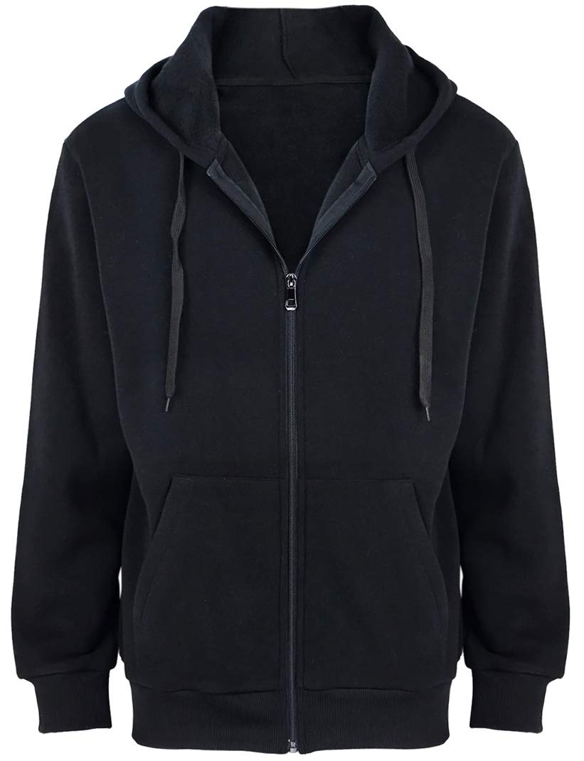 Men's Lightweight Fleece Hoodies with Full Zip - Spring Long Sleeve Active Jackets for Sports & Outdoor Activities | Perfect for Running, Hiking & Casual Wear