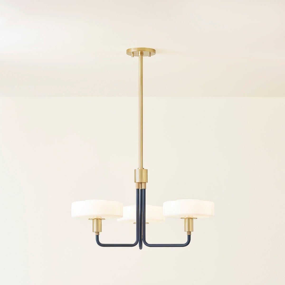 Aston 3-Light Modern Chandelier - Elegant Ceiling Light Fixture for Dining Room, Bedroom & Living Room Decor