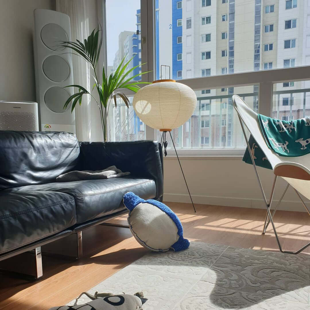 Akari Floor Lamp - Modern Japanese Paper Light for Living Room, Bedroom & Office - Soft Ambient Lighting for Relaxation & Decor