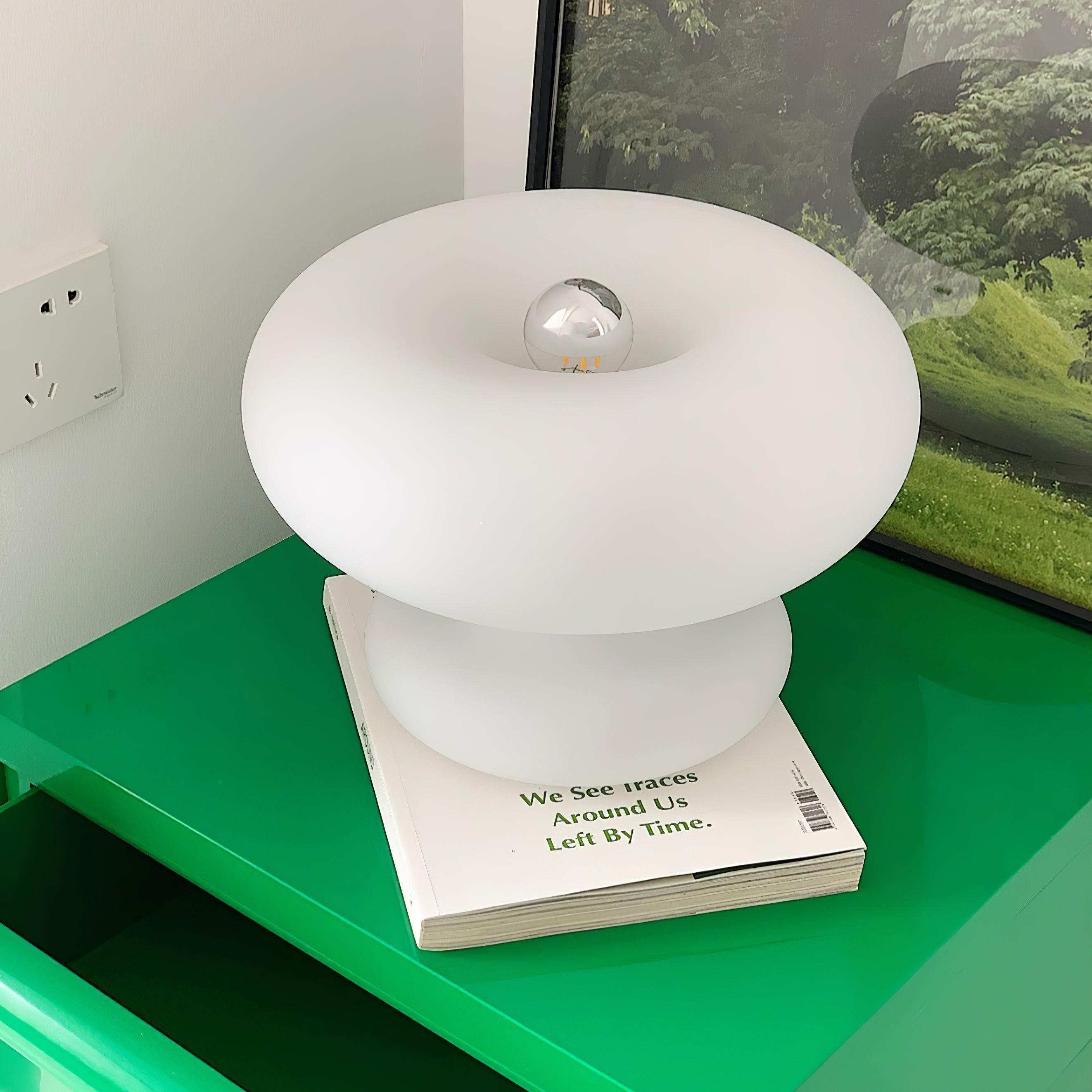 Modern Donut Table Lamp - Stylish & Decorative LED Night Light for Bedroom, Living Room, or Office - Perfect for Reading, Relaxing & Creating Cozy Ambiance