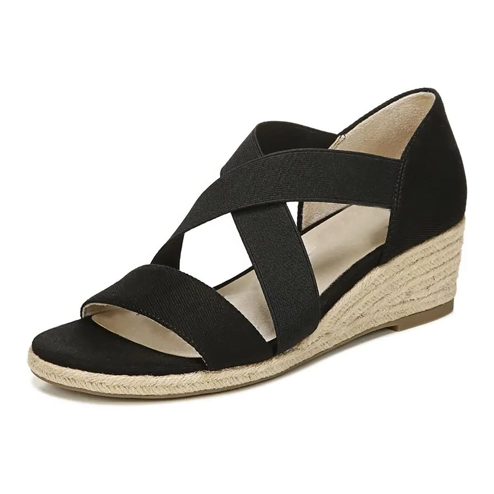 Women's Fashion Wedge Sandals - Summer & Spring Casual Peep Toe Heel Shoes for Outdoor, Beach & Daily Wear | Comfortable & Stylish Women's Casual Footwear