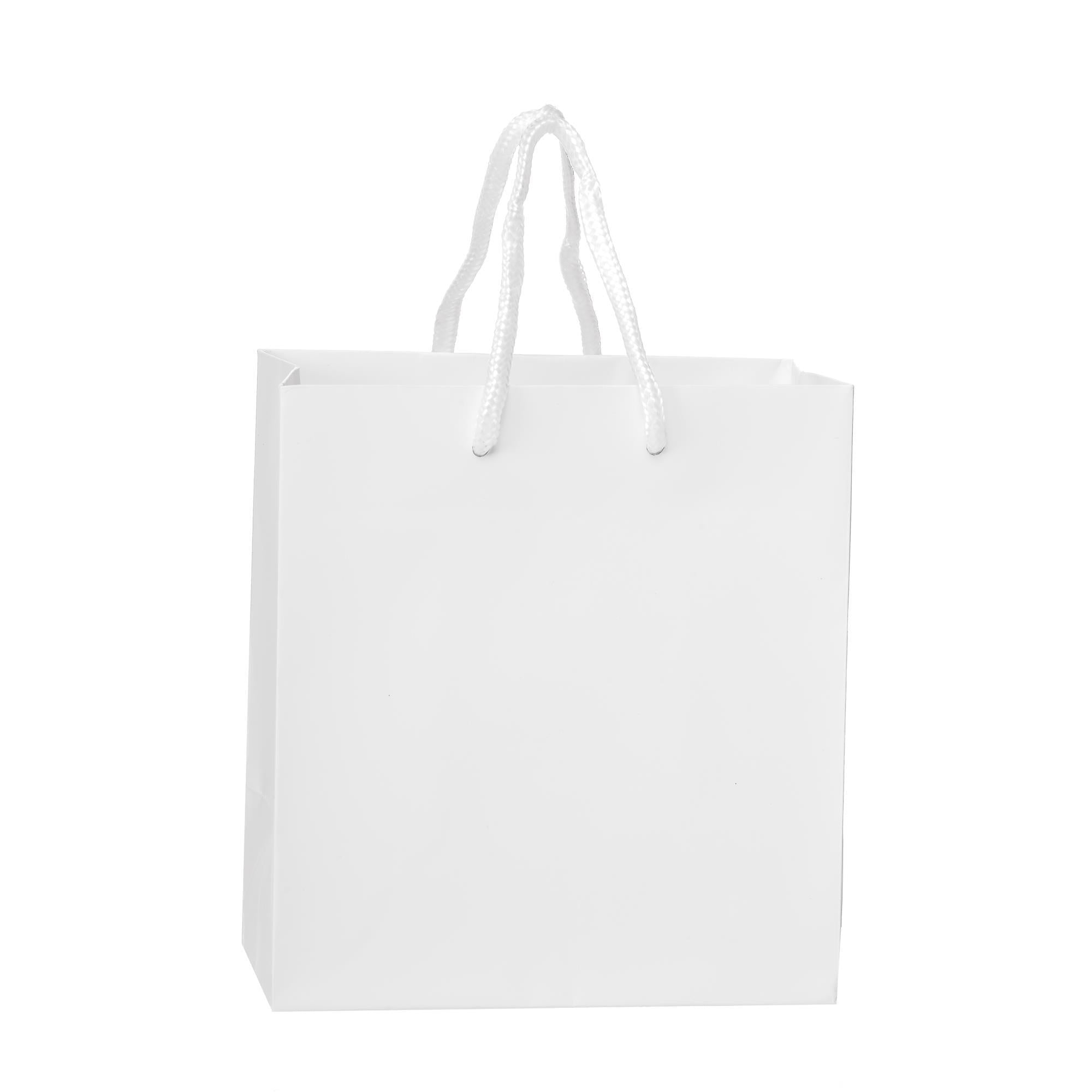 Premium Eurotote Bag with Rope Handle - Matte Finish - 8x4x10 Inches - Stylish Reusable Shopping Tote for Groceries, Beach & Daily Use