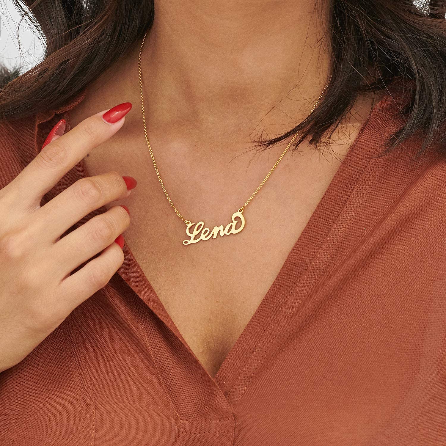 Personalized Carrie Name Necklace - Custom Engraved Gold/Silver Necklace for Women - Dainty Jewelry Gift for Her, Mom, Wife - Birthday, Christmas, Mother's Day Present - Perfect for Date Night, Anniversary, Wedding Gift