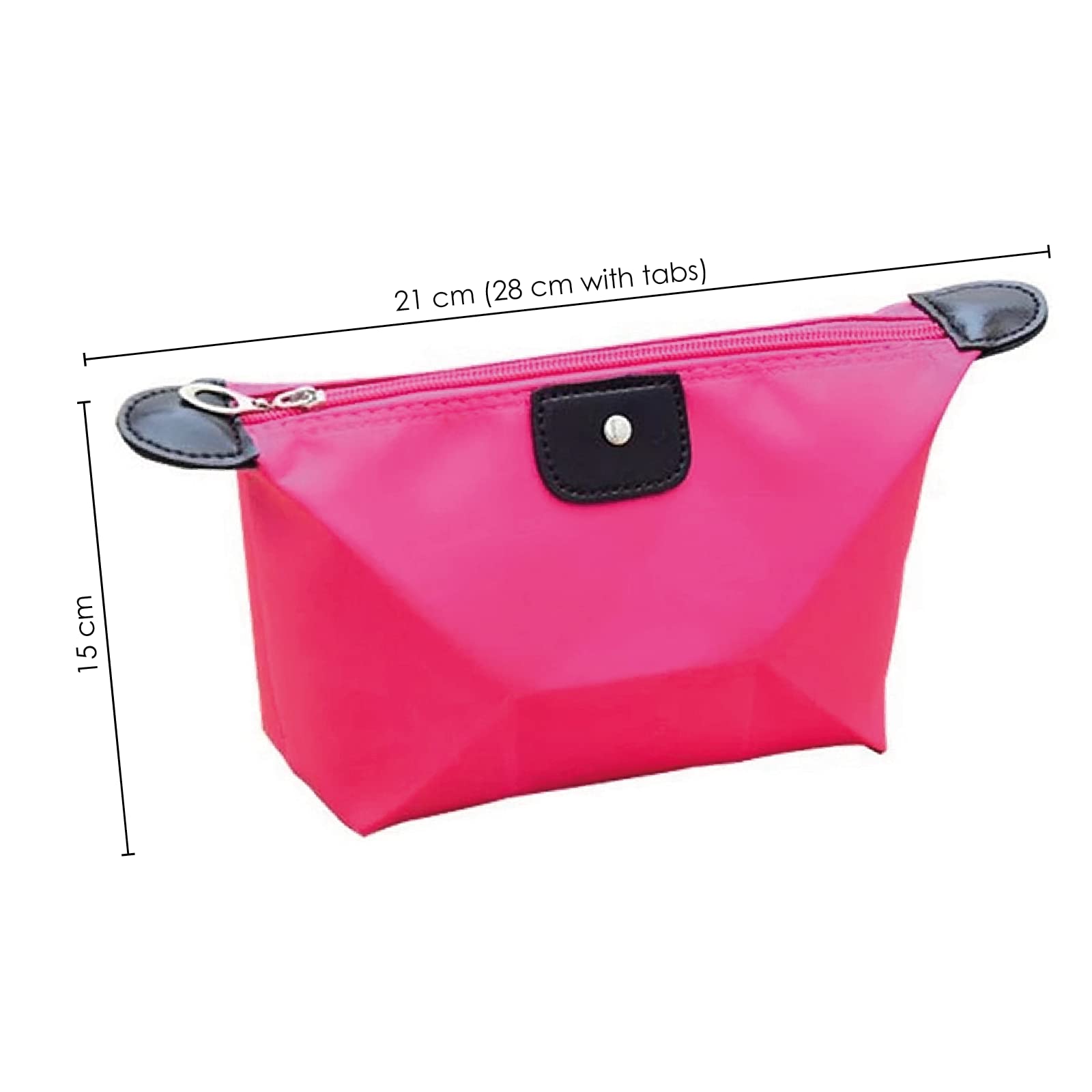 TRIXES 3-Piece Waterproof Travel Cosmetic Bag Set - Makeup Organizer Pouch for Toiletries, Brushes & Accessories (Hot Pink, Purple, Lime Green) - Perfect for Vacation, Gym & Daily Essentials Storage