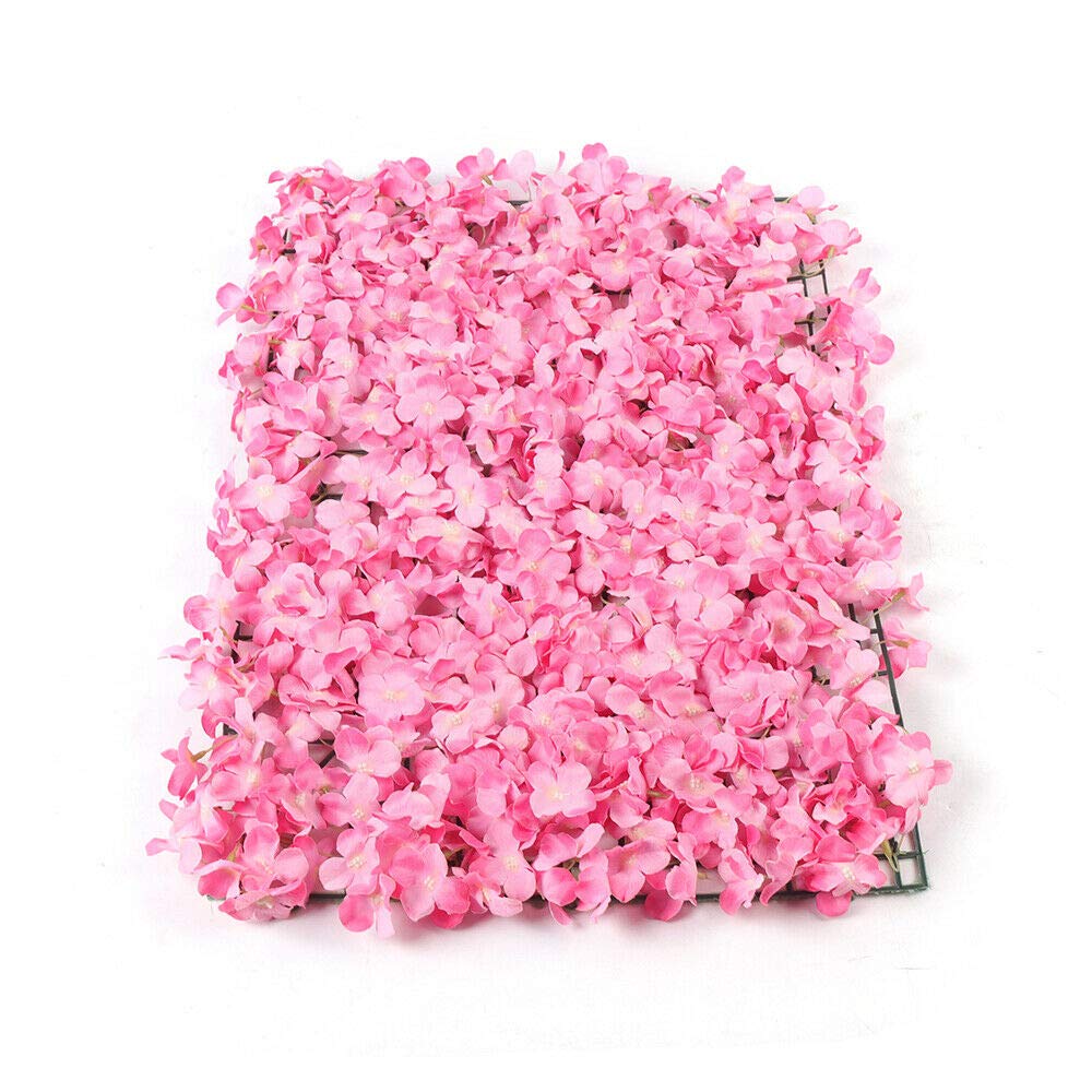20pcs Pink Artificial Silk Flower Wall Panels - Romantic Wedding Backdrop, Home Decor, Party & Event Decoration - 16x24 Inches per Panel - Perfect for Weddings, Baby Showers, Photo Booths & Living Room Wall Decor
