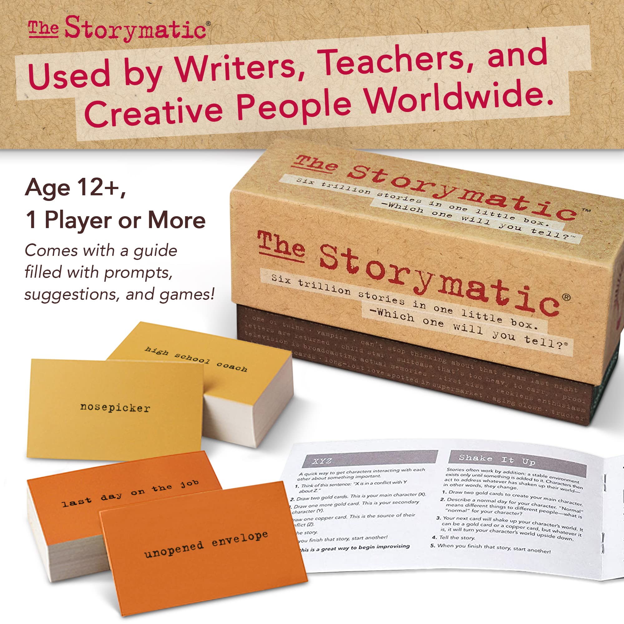 Classic Creative Writing Prompts & Story Games – Storyteller Cards for Teachers – Enhance Classroom Activities & Creative Writing Skills