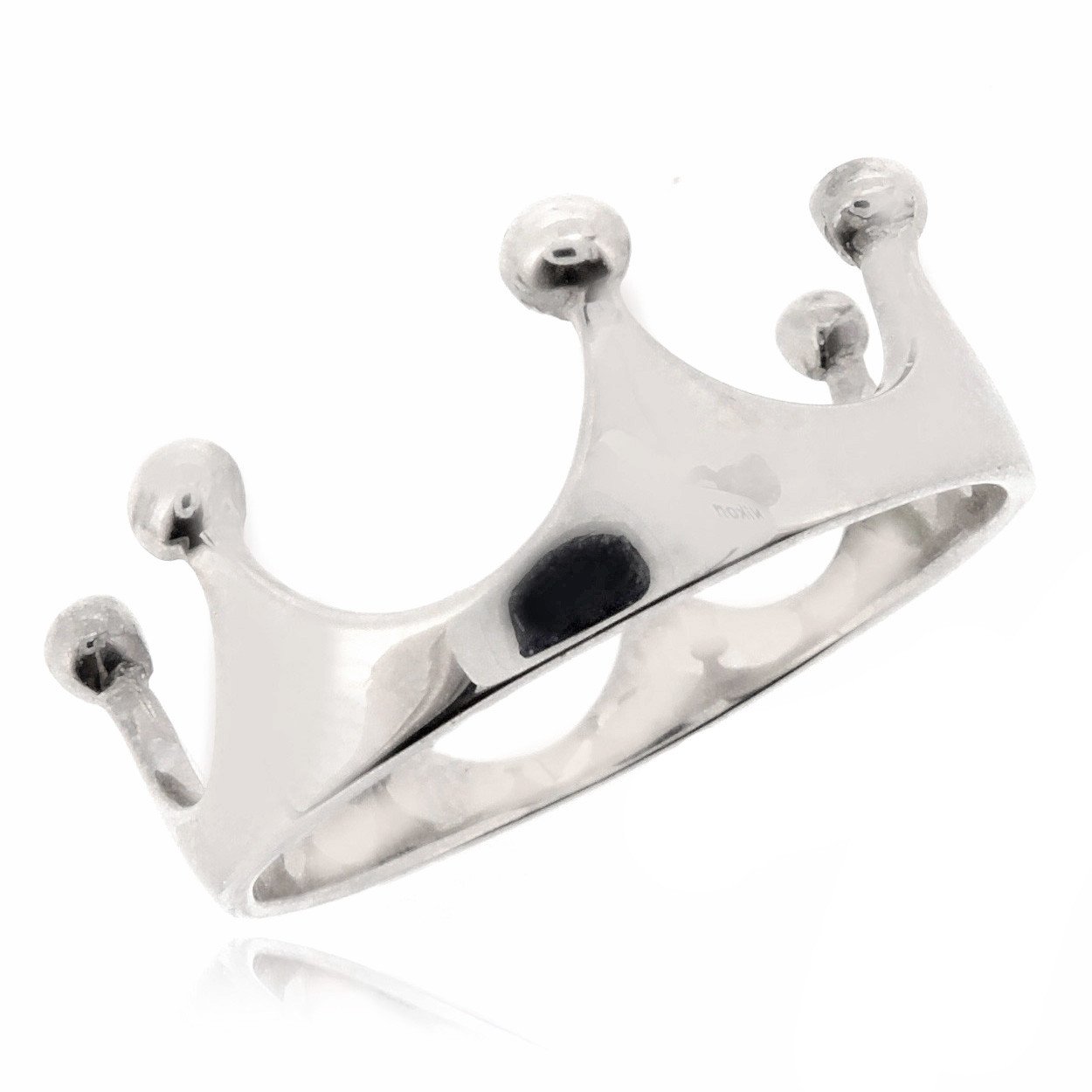 SOVATS Crown Tiara Princess Ring for Women - 925 Sterling Silver Rhodium Plated Royal Jewelry, Dainty Promise Band, Elegant Gift for Her | Perfect for Weddings, Prom, Parties & Special Occasions