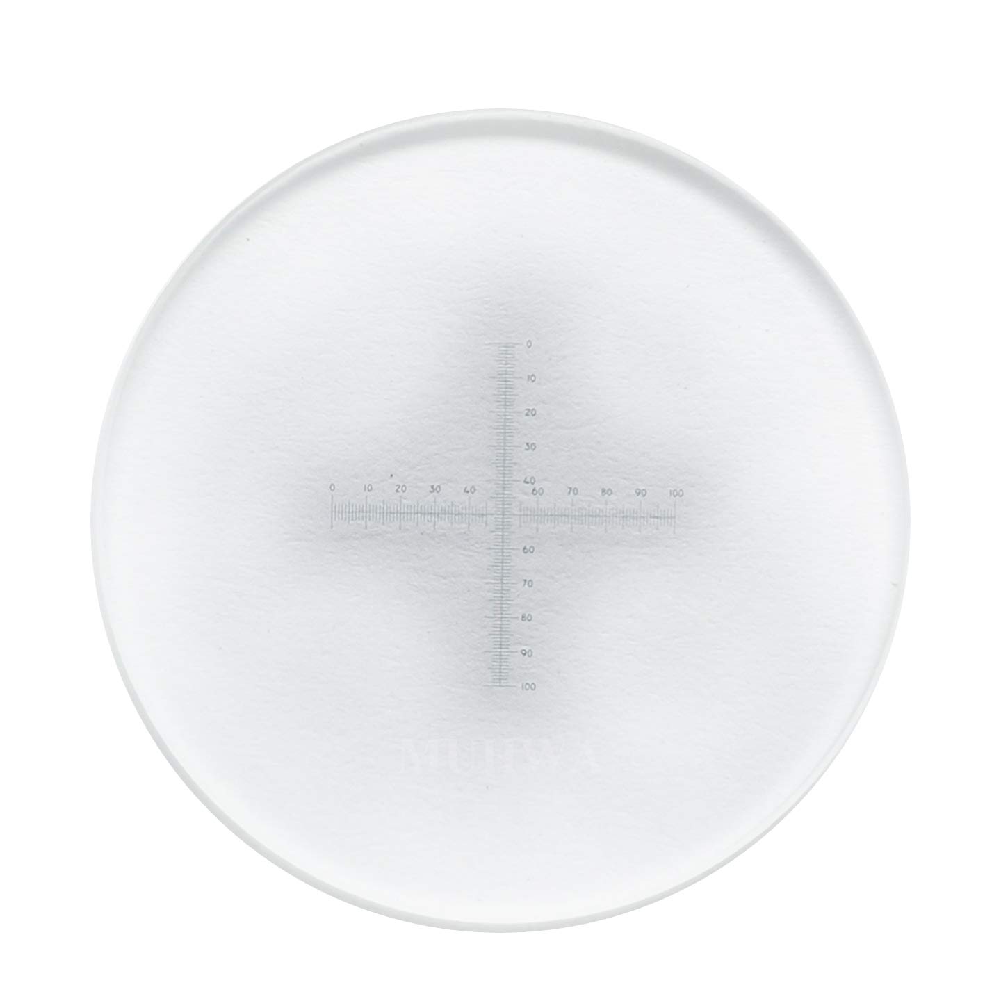 0.1mm High Precision 24mm Diameter Microscope Ocular Micrometer - Cross Calibration Ruler Slide for Eyepiece - Perfect for Lab Measurements, Biological Research & Microscope Calibration