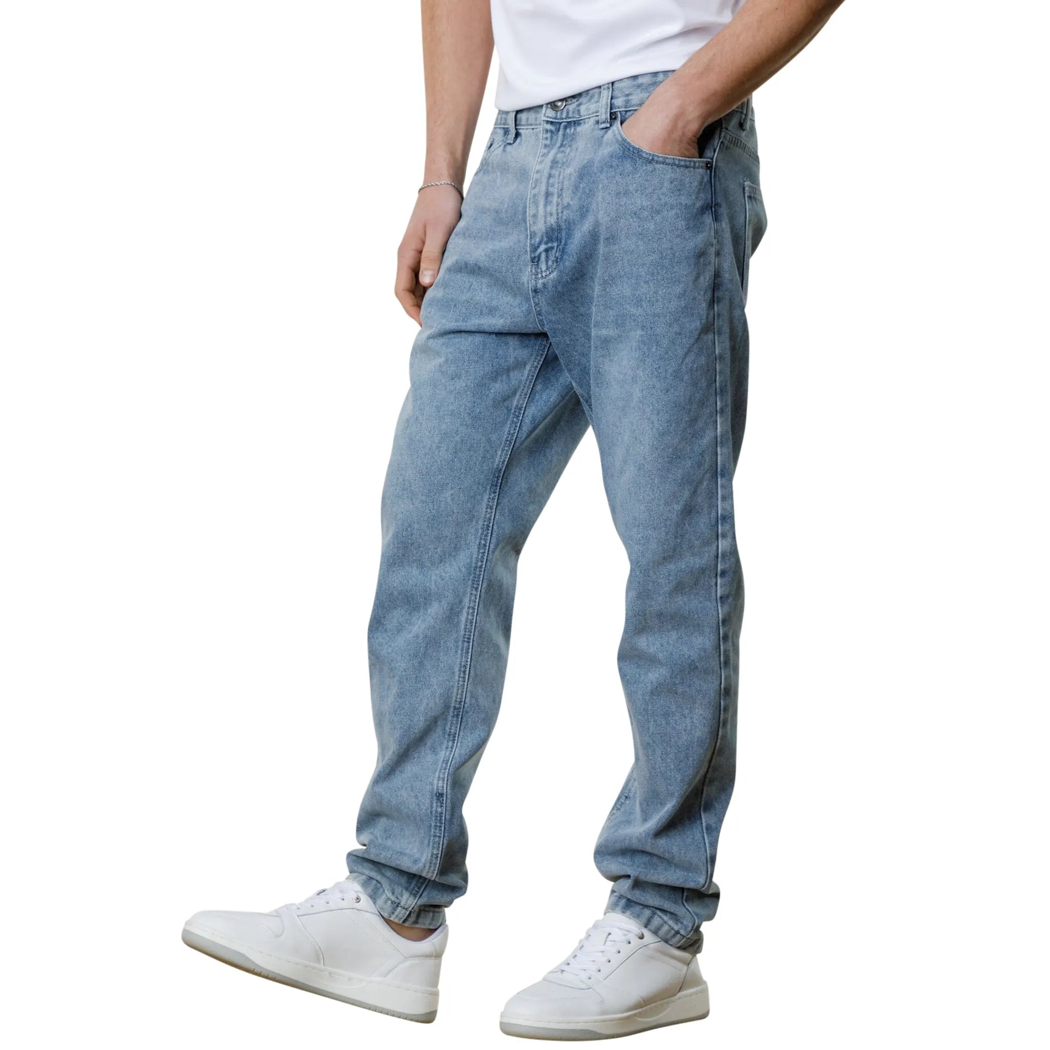 Belier Women's Straight Leg Jeans - Classic Washed Blue Denim Pants for Casual Wear & Everyday Outfits