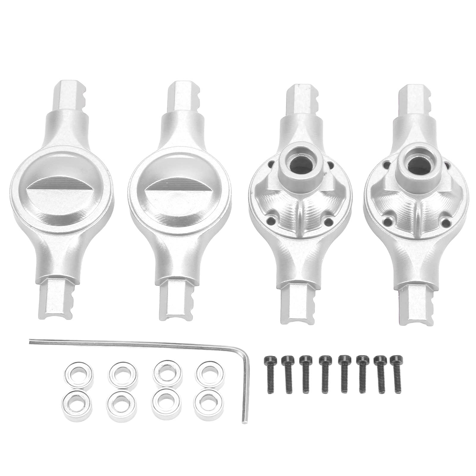Premium Kadimendium RC Axle Shell - High-Quality Aluminum Alloy Front & Rear Axle Housing for 1/16 Scale RC Cars (Silver) | Durable Upgrade Part for Off-Road Racing & Crawler Performance
