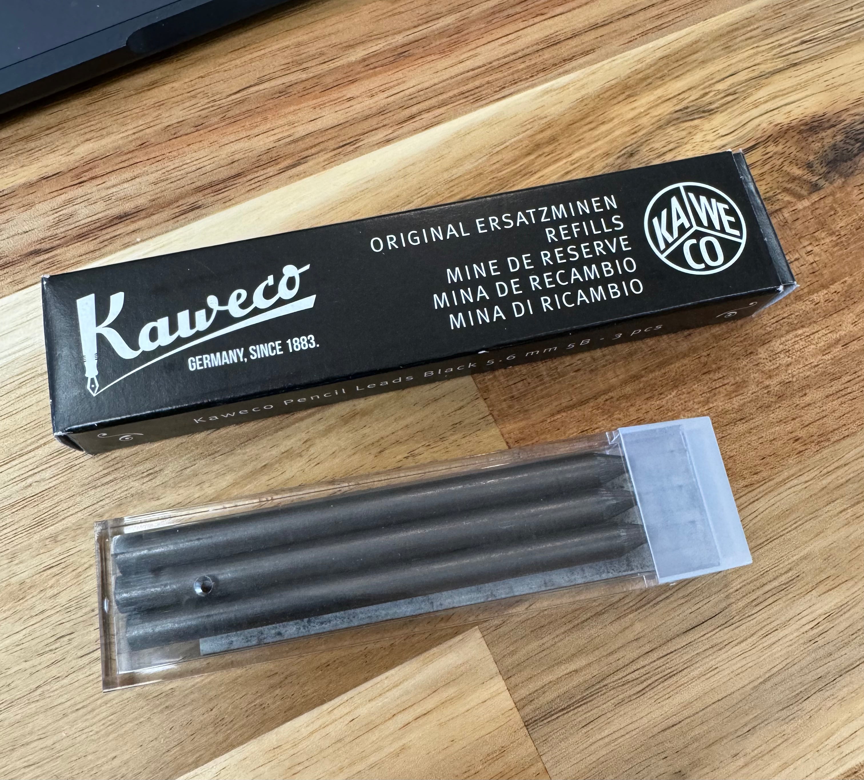 Kaweco 5.6mm 5B Pencil Lead Refills - 3 Pack for Sketching, Drawing & Drafting | Premium Graphite Replacement Leads for Mechanical Pencils