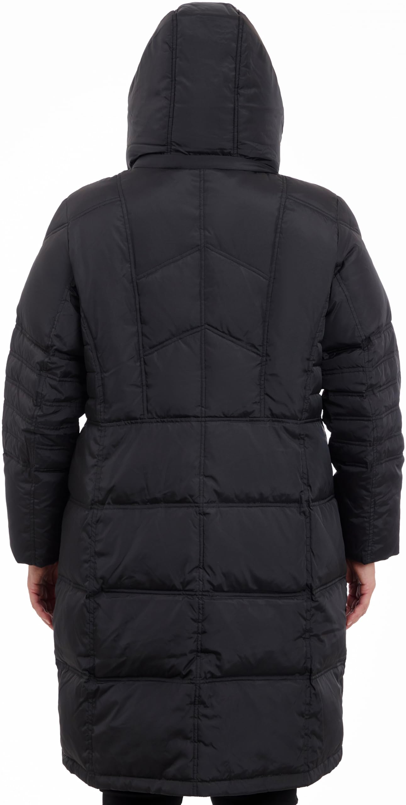LONDON FOG Women's Plus Size Winter Coat with Faux Fur Hood - Mid Length Puffer Jacket for Cold Weather | Perfect for Snow Days & City Commutes