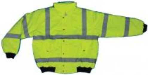 ANSI Class 3 Safety Bomber Jacket - High Visibility Reflective Work Jacket for Construction & Road Workers | Ideal for Night Shifts & Hazardous Work Environments