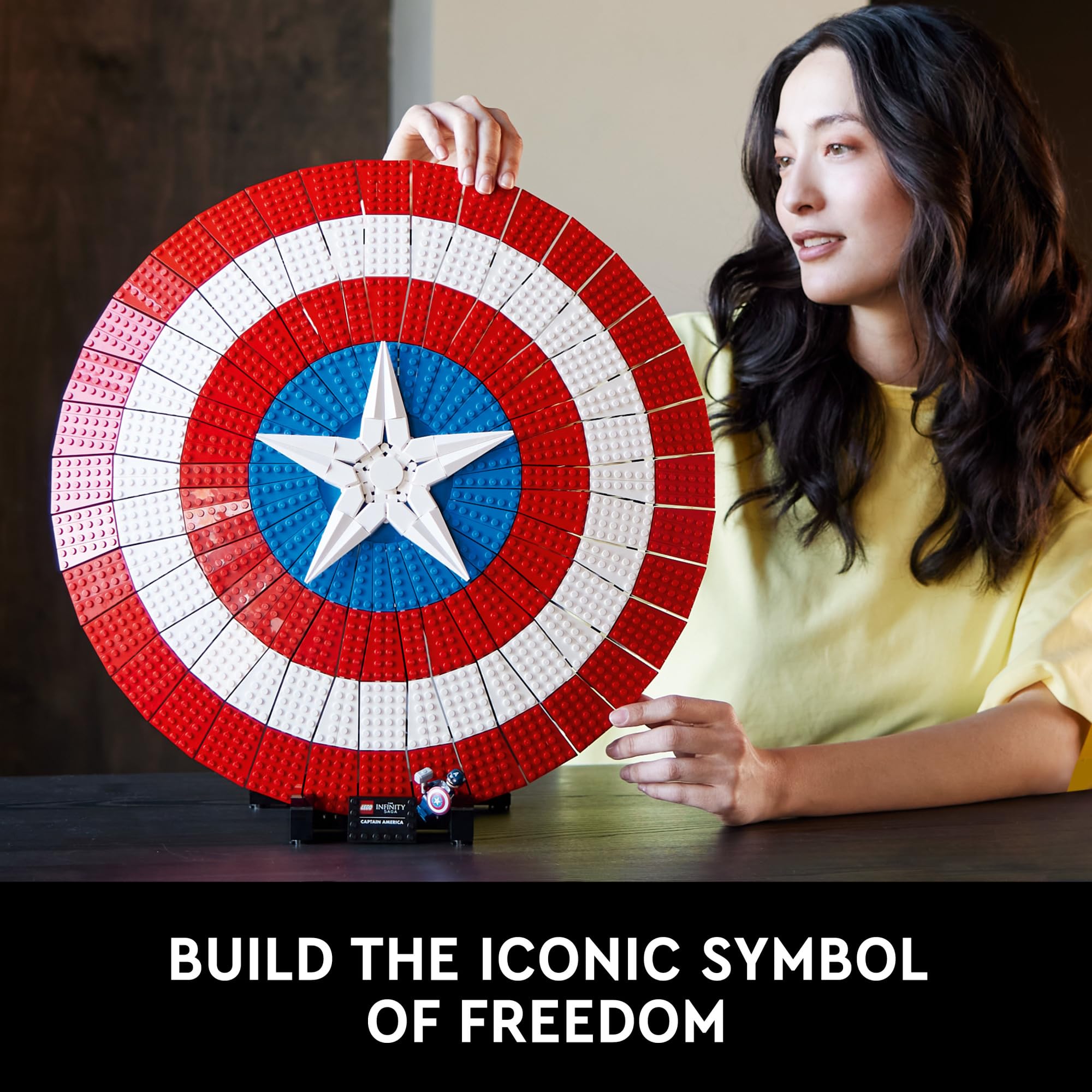 **LEGO Marvel Captain America’s Shield 76262 Building Set – Collectible Replica for Adults, Perfect Graduation Gift & Home Display | Superhero Decor & Fan Collection**