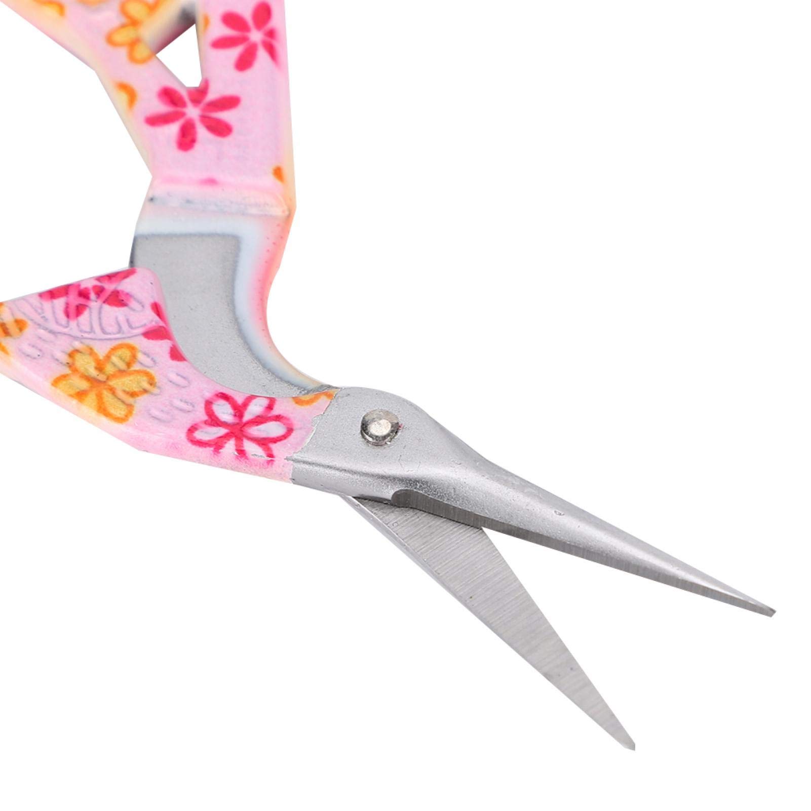 4pcs Embroidery Scissors - 3.5 Inch Sharp Craft Scissors for Sewing, Nail Art & DIY Projects | Crane-Shaped Design | Perfect for Quilting, Fabric Cutting & Handmade Crafts