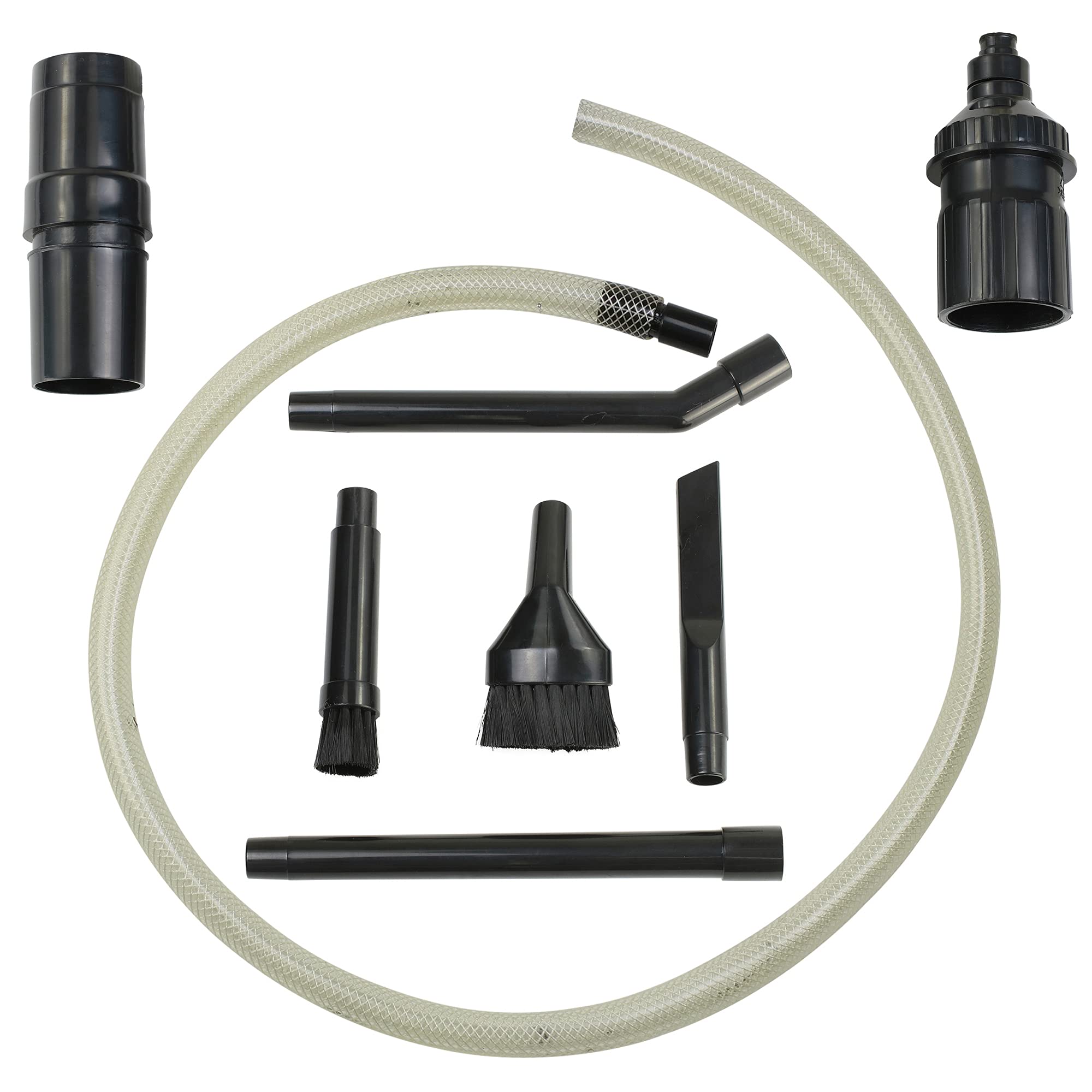 Universal Car Vacuum Attachments Kit - Micro Vacuum Tools for Auto Detailing, Small Spaces & Tight Areas | Compatible with Shop Vacs | Perfect for Car Interiors, Vents, Crevices & Electronics Cleaning