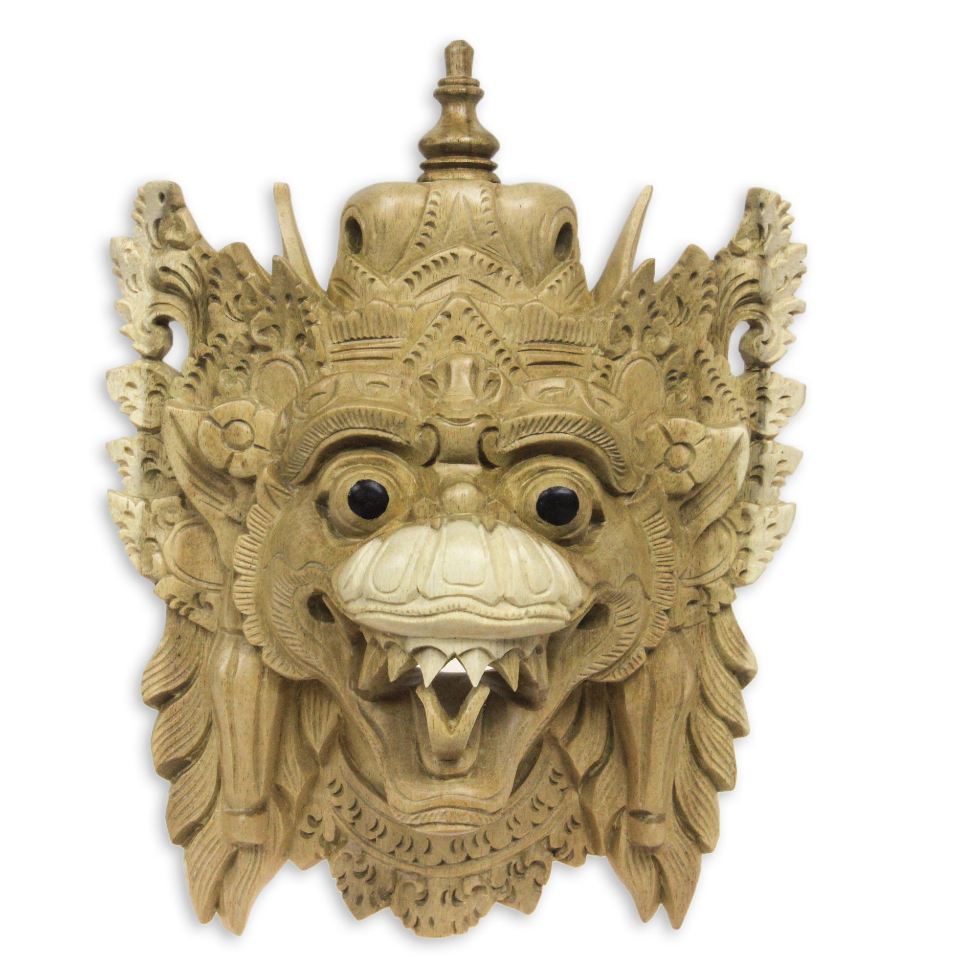 Handcrafted NOVICA Basuki Dragon Wood Mask - Authentic Balinese Art for Home Decor & Wall Art | Perfect for Living Room, Bedroom, or Office Display