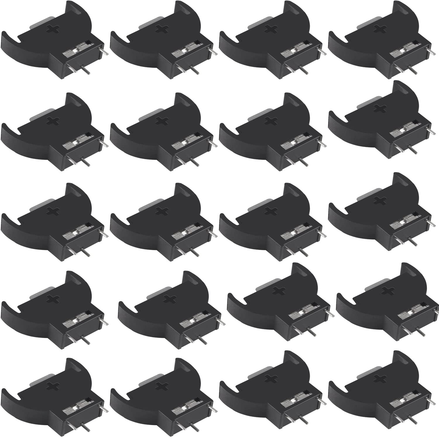 20PCS CR2032 Battery Holder Socket Case - AIMPGSTL Secure Battery Storage for Electronics, Watches, and Key Fobs - Durable CR2032 Coin Cell Holder for DIY Projects and Replacements