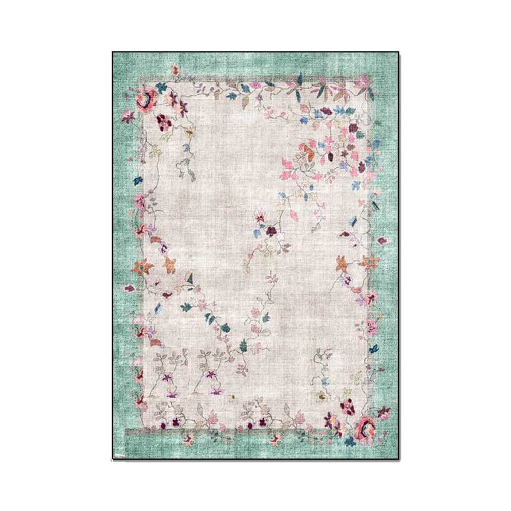 Vintage Floral Area Rug - Abstract Geometric Non-Slip Carpet for Living Room, Bedroom & Bathroom - 3'x7' Indoor/Outdoor Runner Rug - Perfect for Home Decor, Door Mats & Creative Floor Accents
