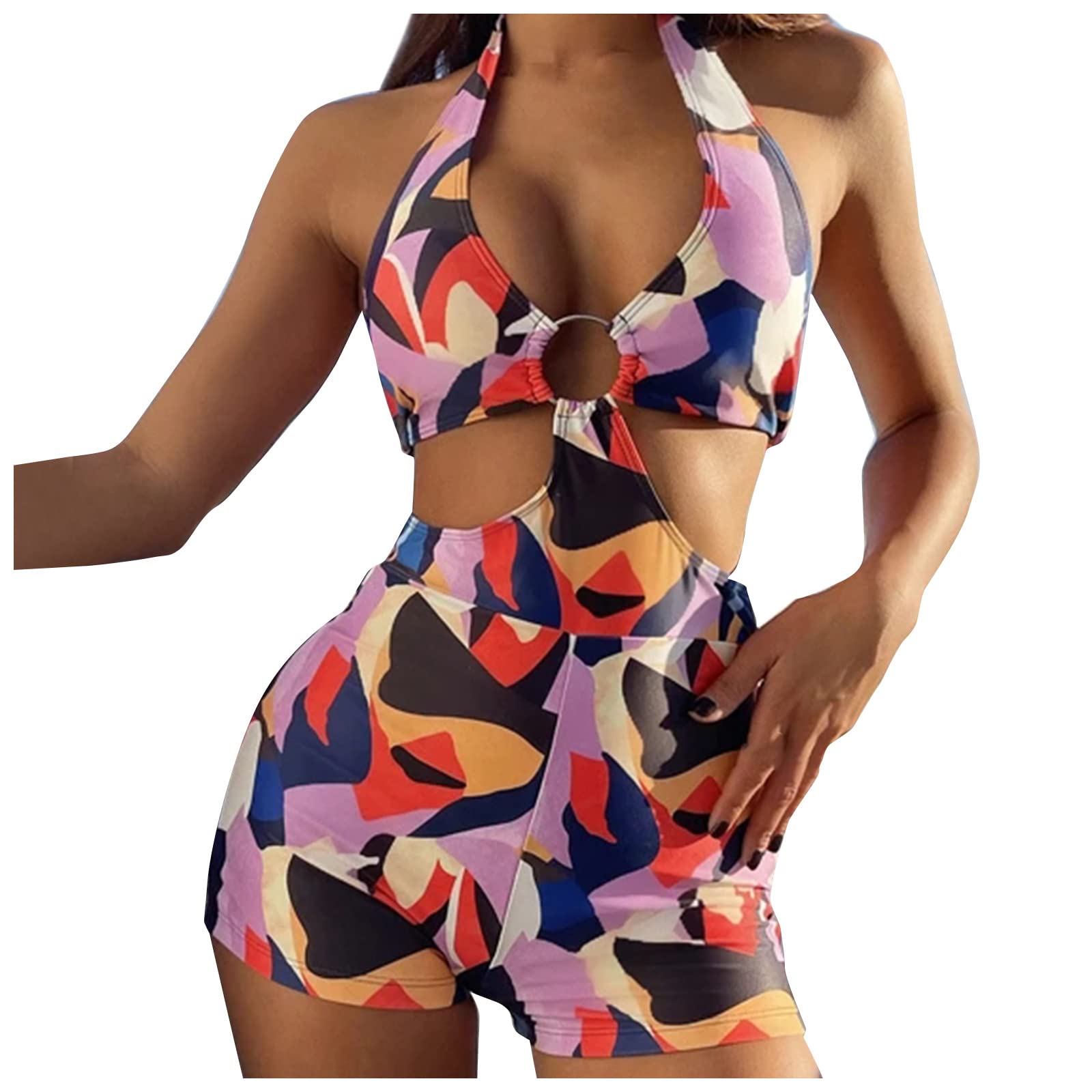 Sexy High Waist One Piece Swimsuit for Women - Tummy Control Bathing Suit for Beach, Pool Party & Summer Vacation