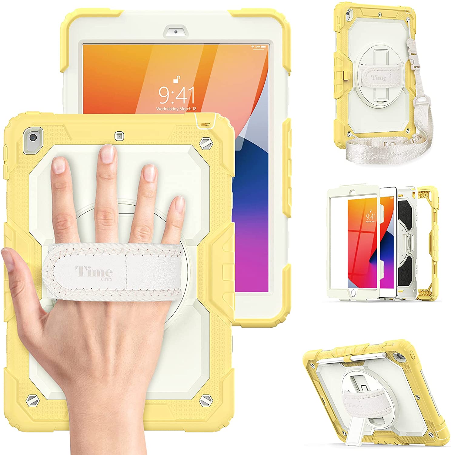 Premium Durable Protective Case for iPad 9th/8th/7th Generation - Shockproof Cover with Precise Cutouts | Perfect for Work, School & Travel - Orange
