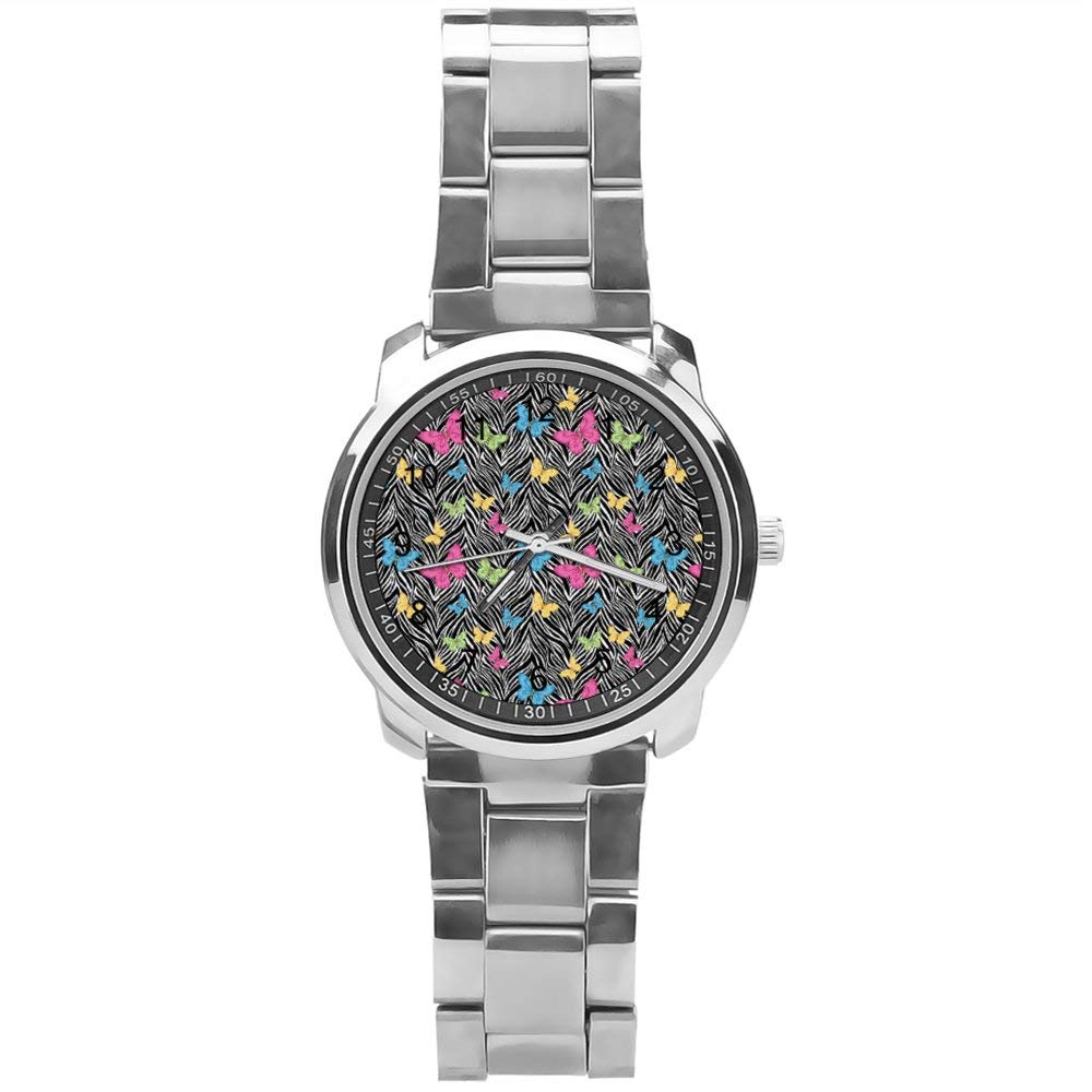 Stylish Zebra Print Analog Watch for Boys - Durable Steel Strap Wristwatch | Perfect for School, Parties & Everyday Wear